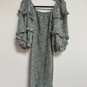 Petal & Pup Floral Ruffle Sleeve Dress